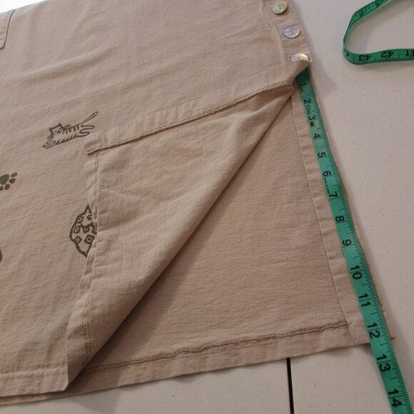 Vintage Viva City Beige Cats/Clothes Cotton Maxi Pockets XL - Picture 12 of 16